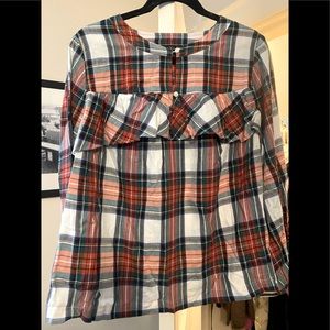 JCrew tartan popover